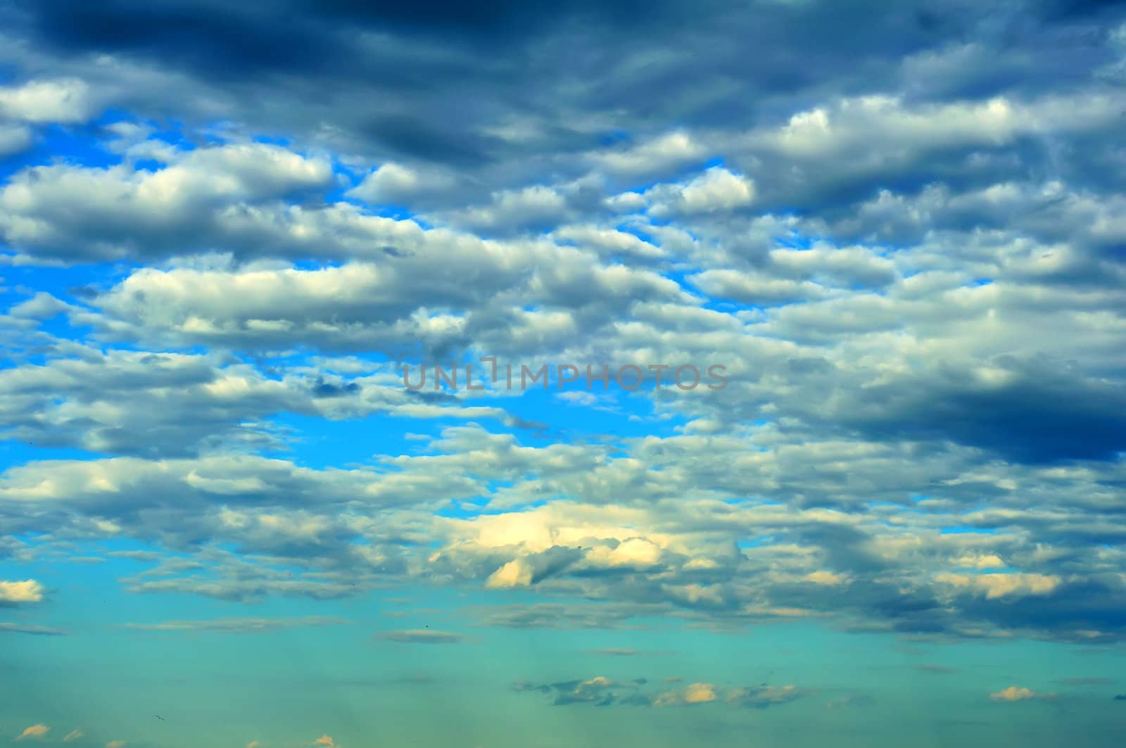 beautiful blue sky with clouds