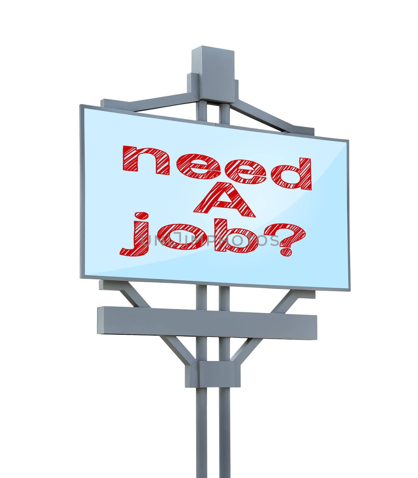 billboard with need a job by vetkit