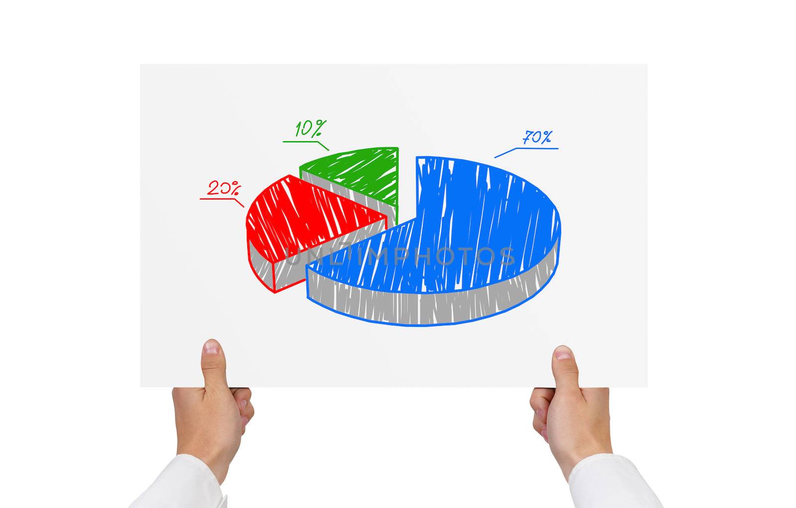 paper with pie graph by vetkit