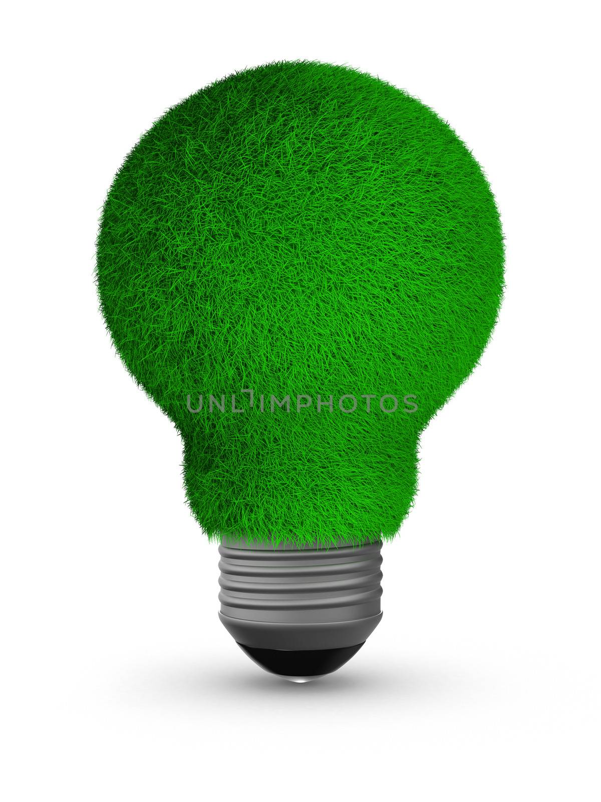 energy saving bulb on white background. Isolated 3D image