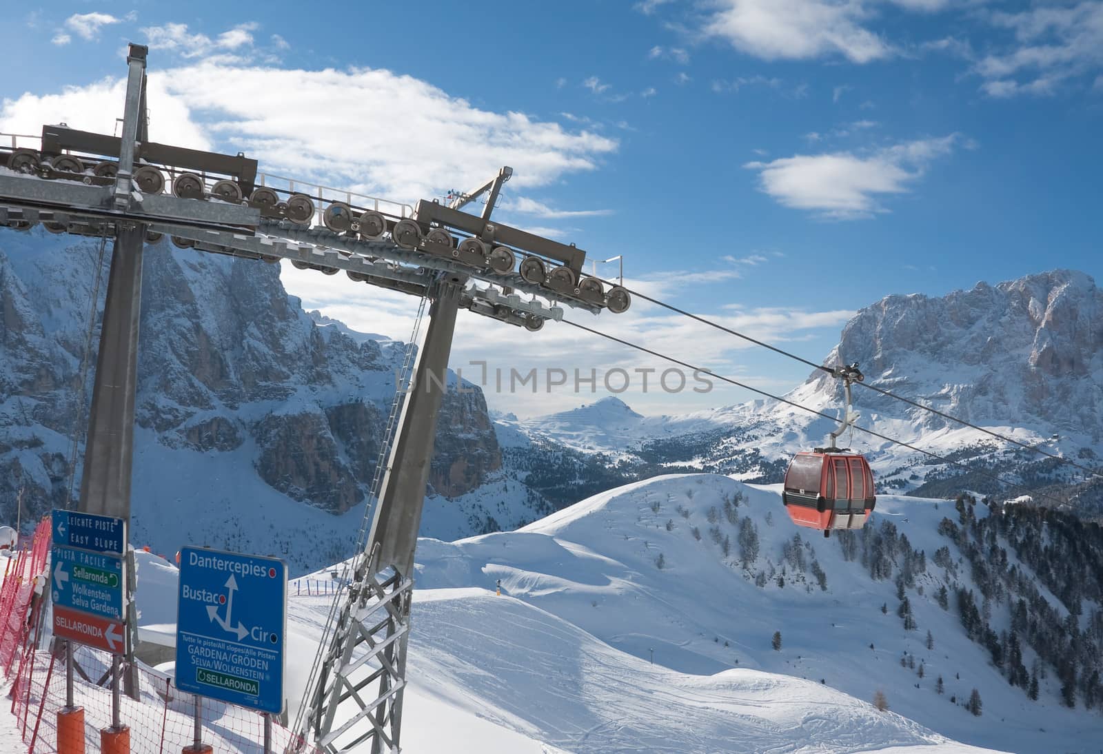 Ski resort of Selva di Val Gardena, Italy