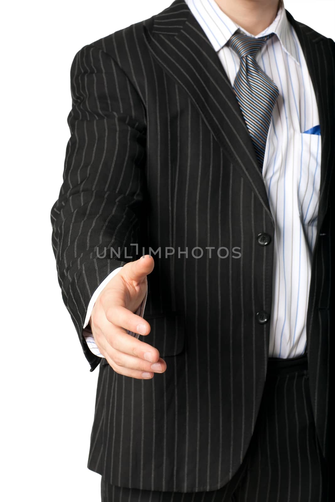 Businessman offering for handshake 