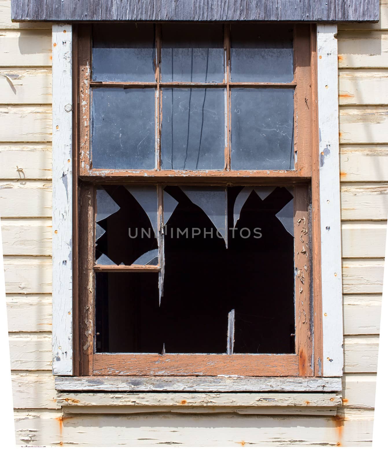 Broken Window of Abandoned Building