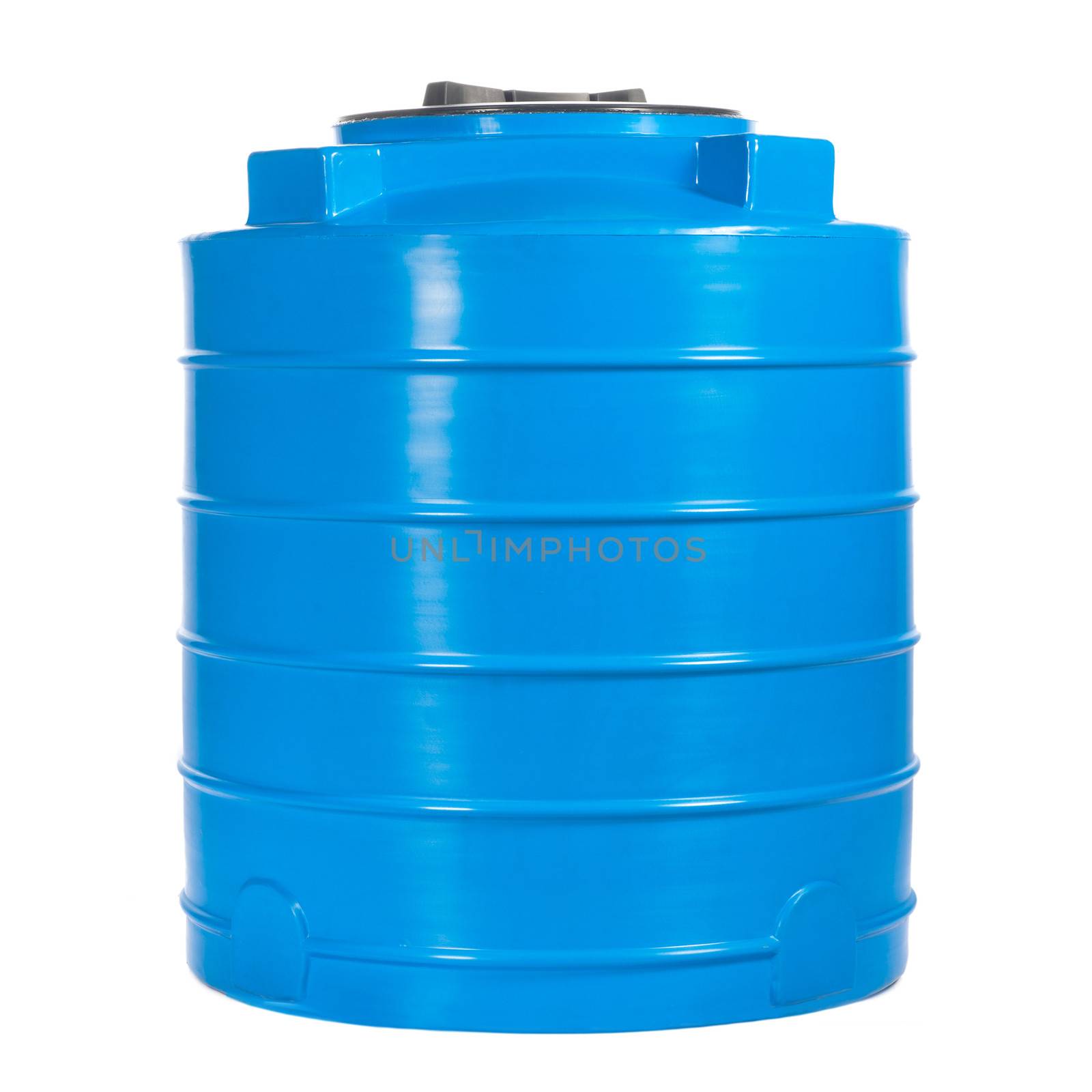 Big polyethylene container of 400 litres. Used for accumulation, storage and transportation of not only technical or drinking water, but also a variety of dry and liquid food products, as well as oils and chemicals.