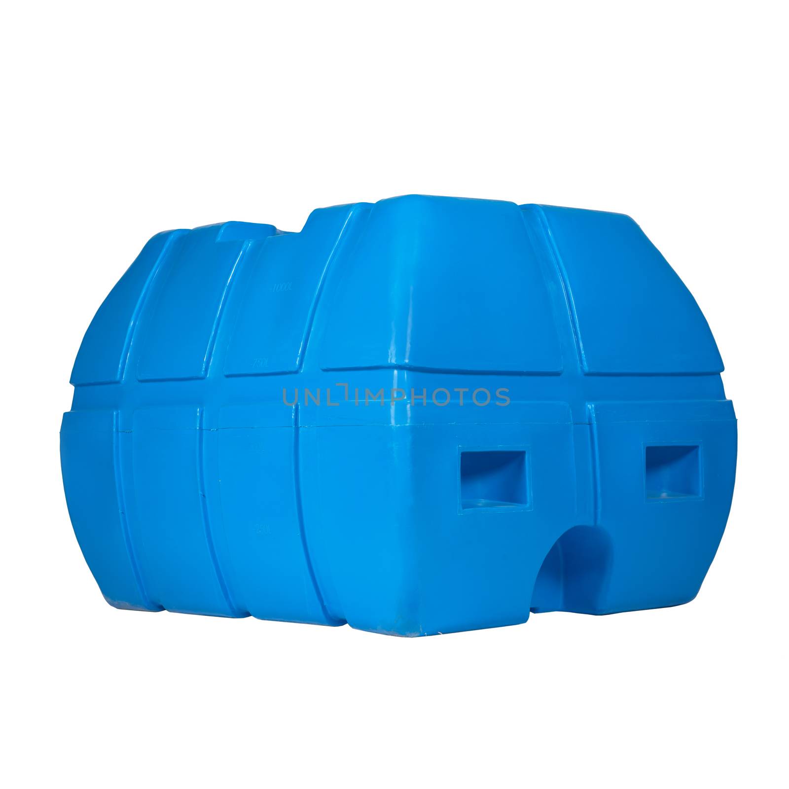 Big polyethylene container of 600 l. for accumulation, storage and transportation of not only technical or drinking water, but also a variety of dry and liquid food products, as well as oils and chemicals.