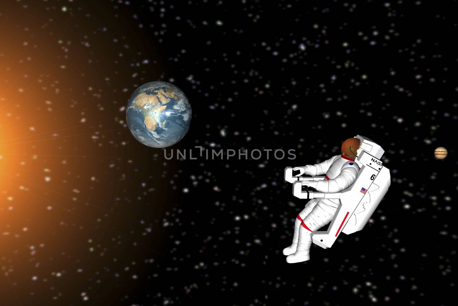 Digital Illustarion of an Astronaut
