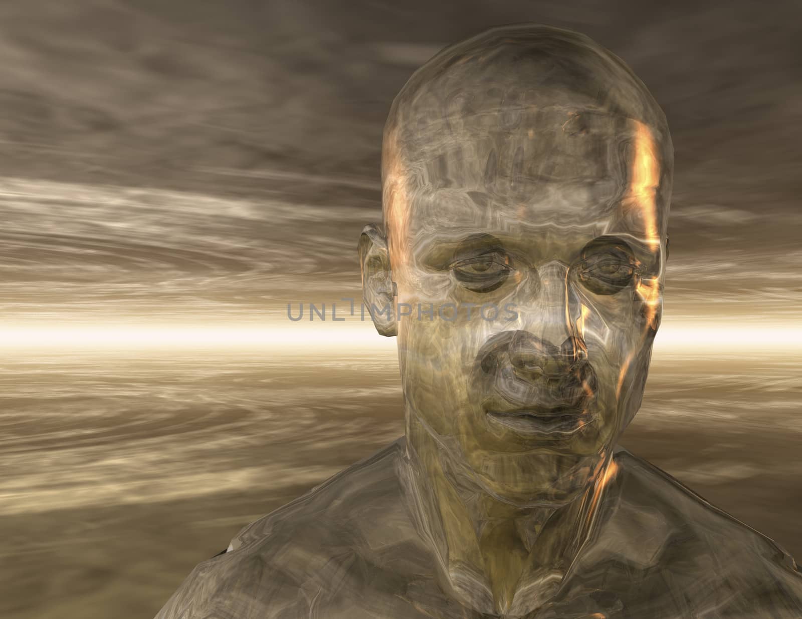 Digital Illustration of a surreal Man