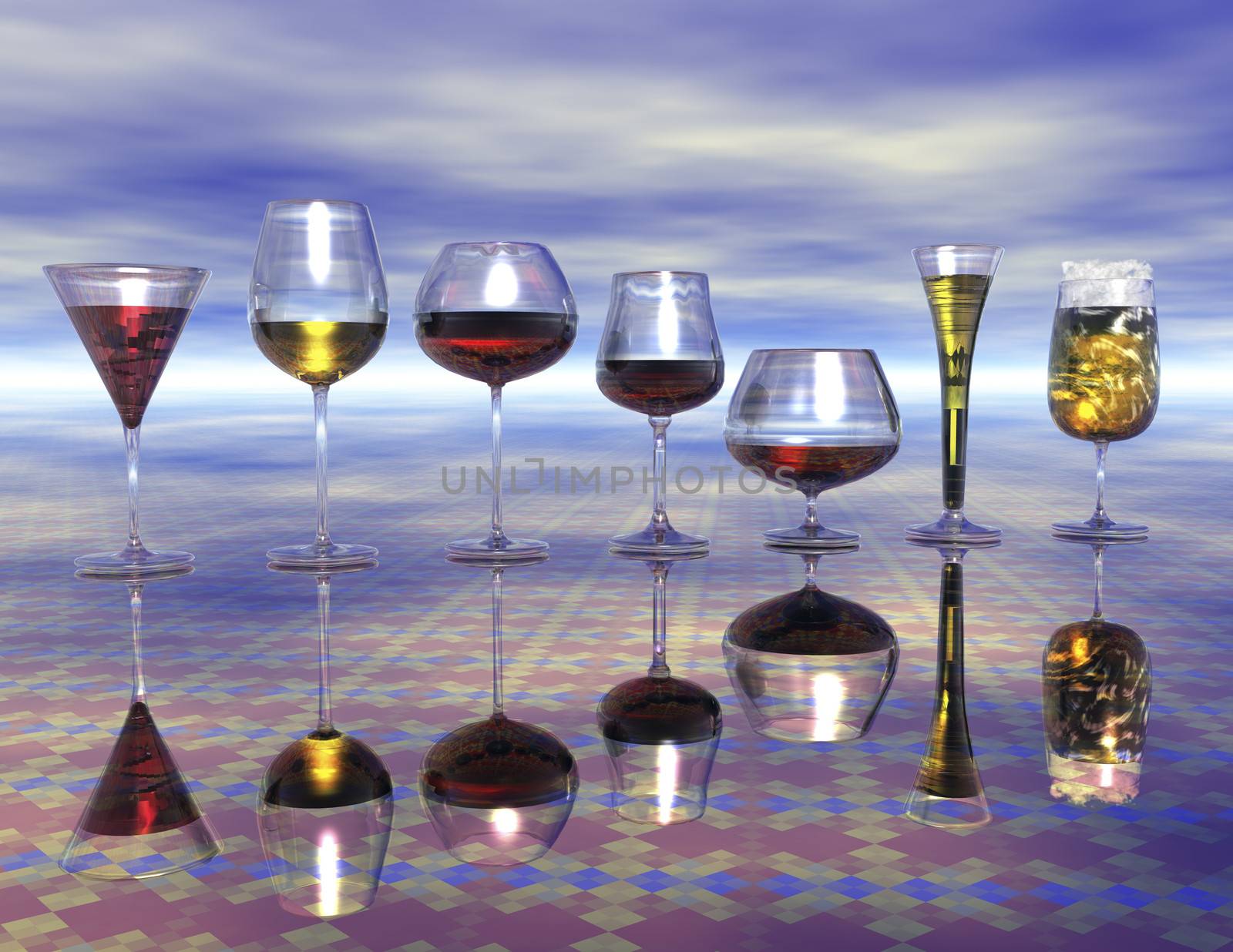 digital visualization of drinks