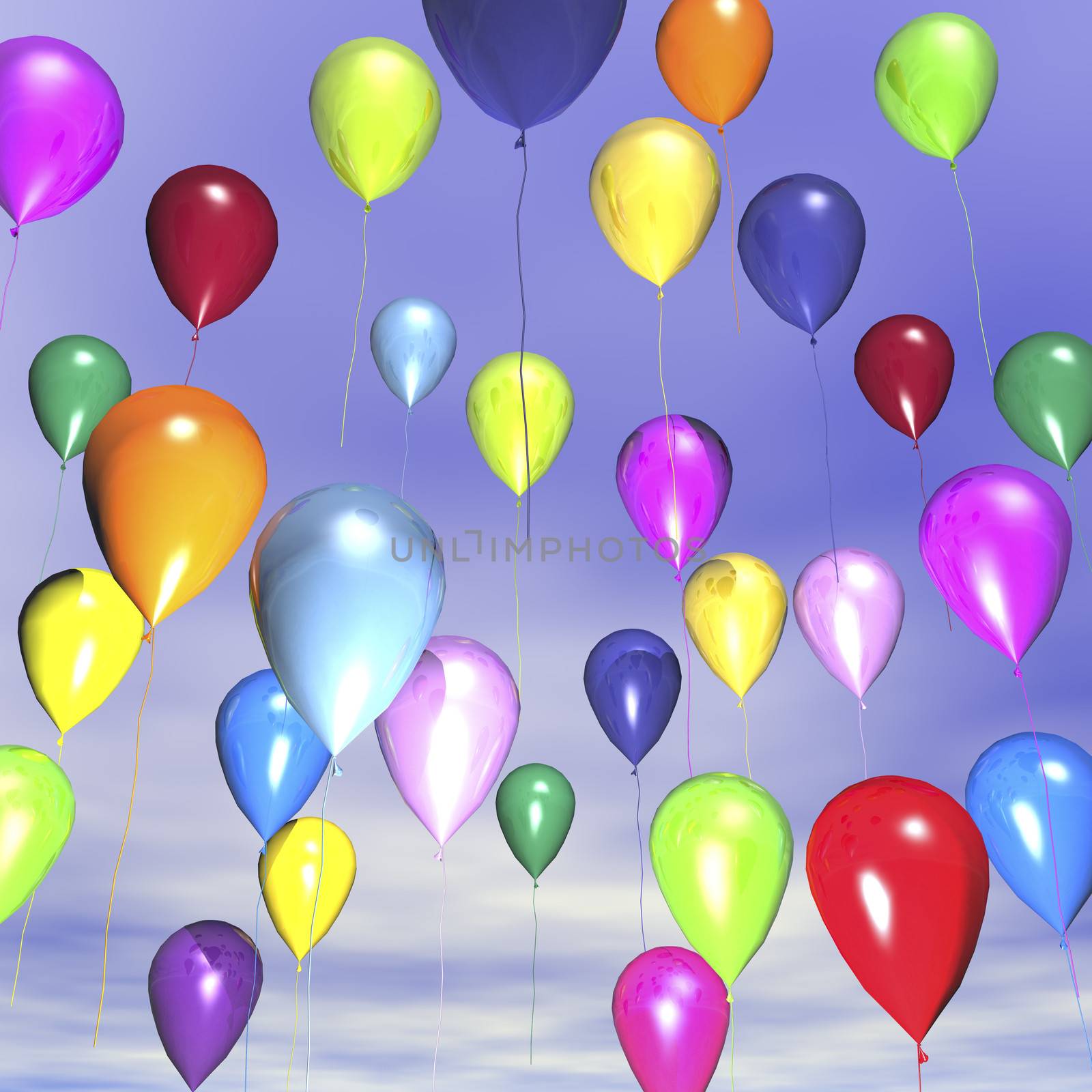 digital visualization of balloons