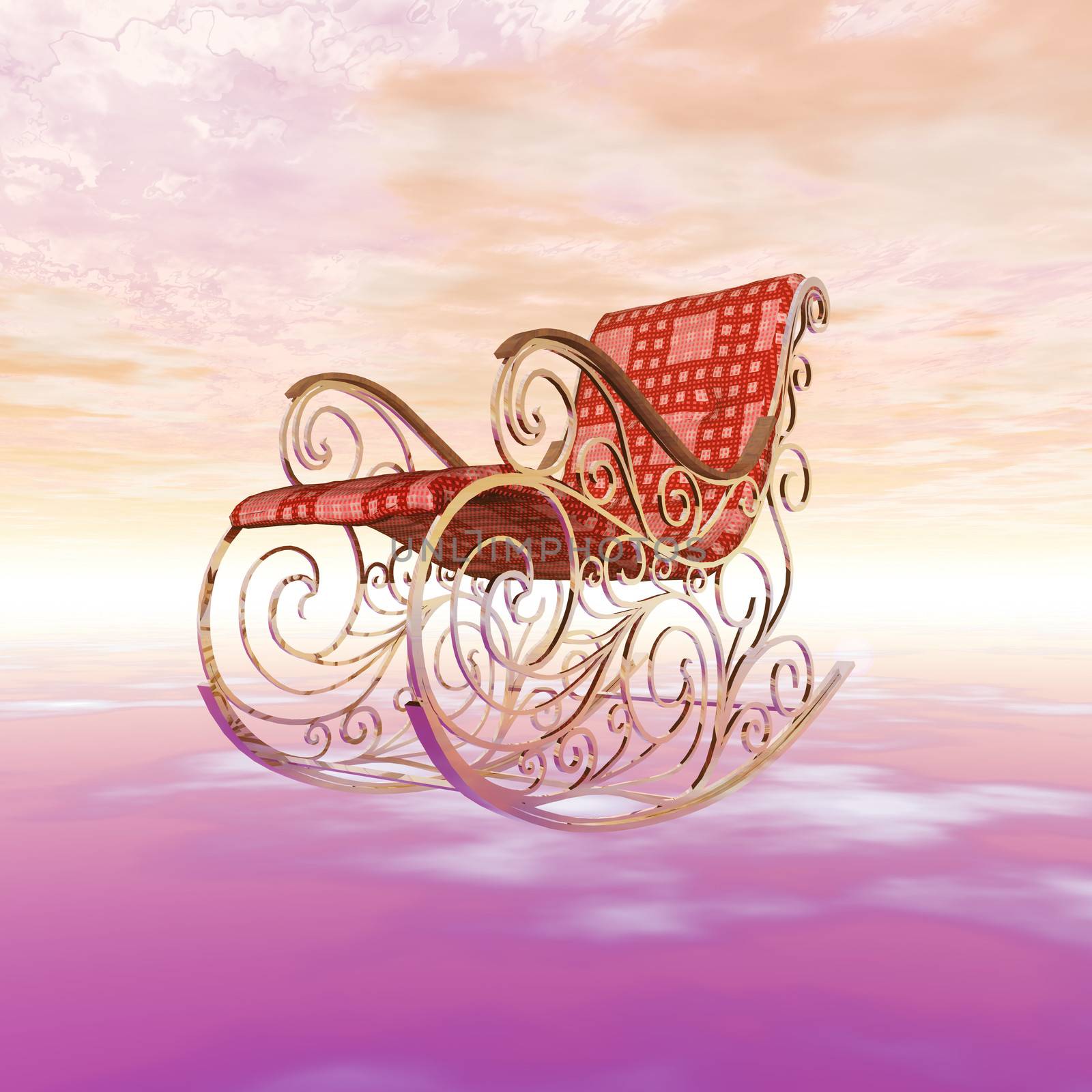 Digital Illustration of a Rocking Chair