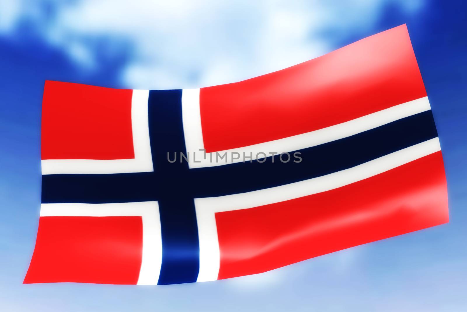 Illustration of a waving Flag