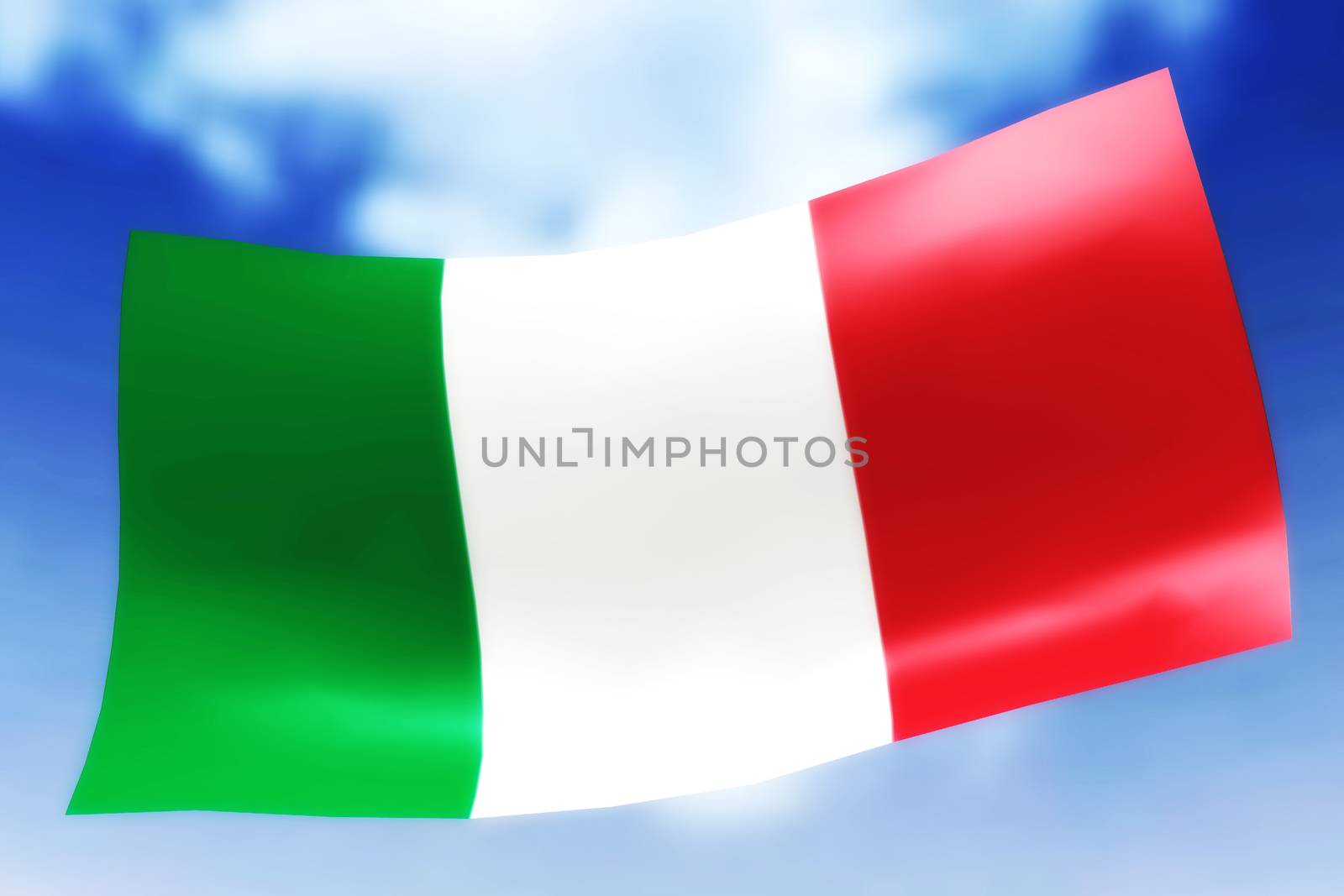 Illustration of a waving Flag