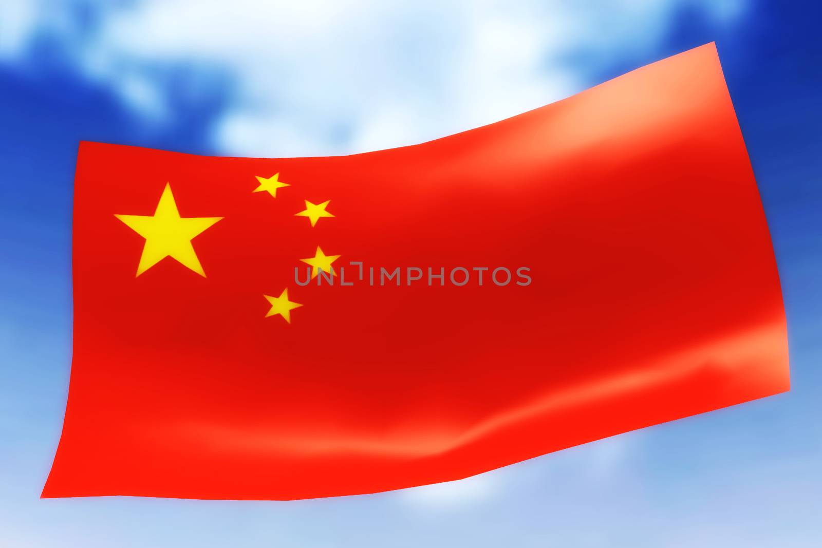 Illustration of a waving Flag