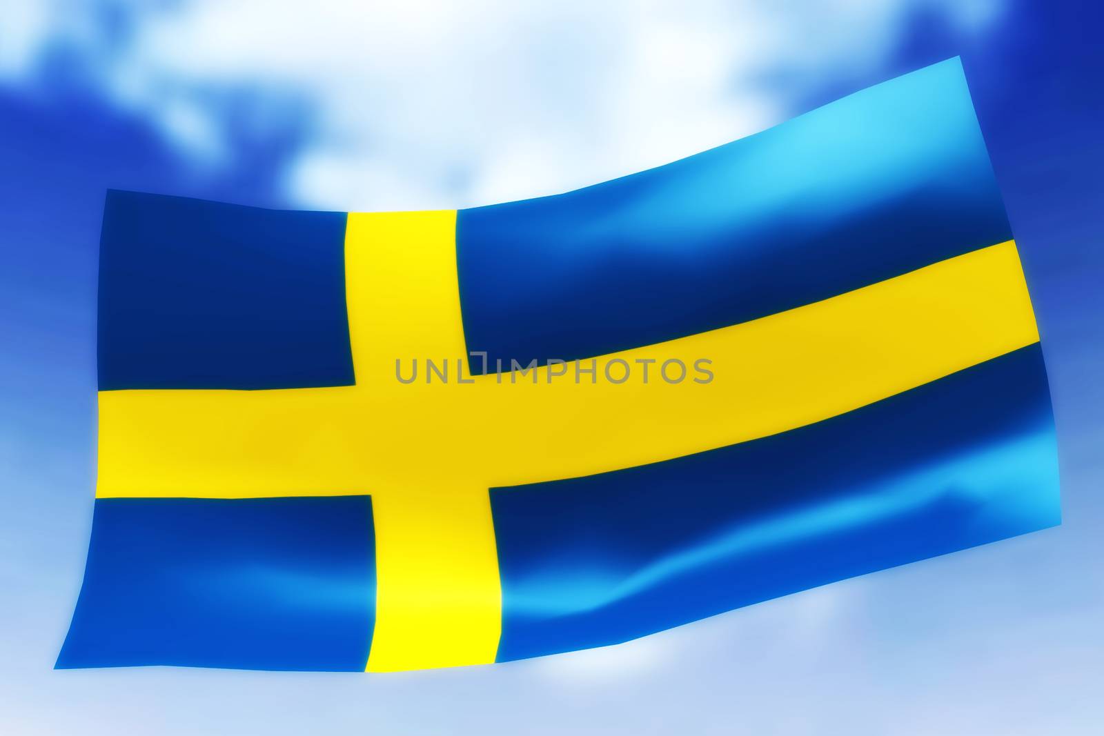 Illustration of a waving Flag