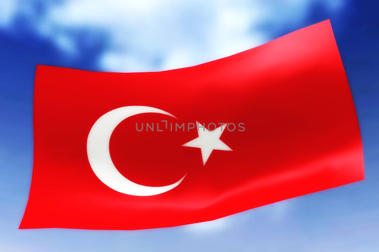 Illustration of a waving Flag