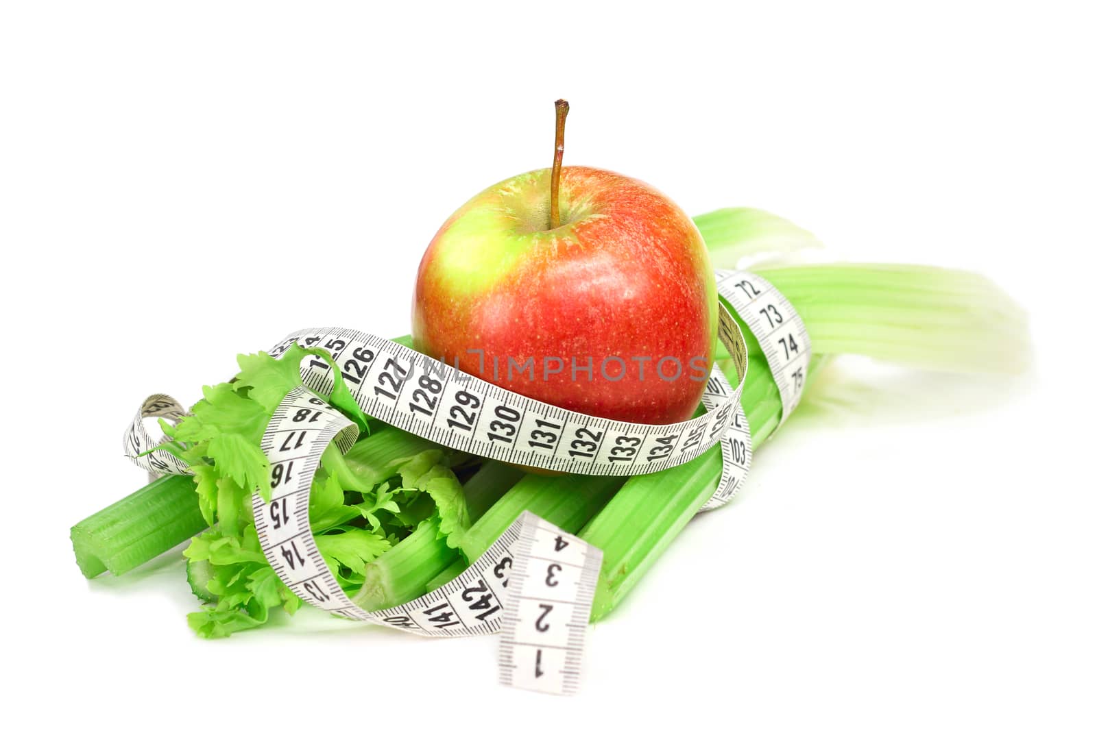 Celery apple and measure tape by destillat