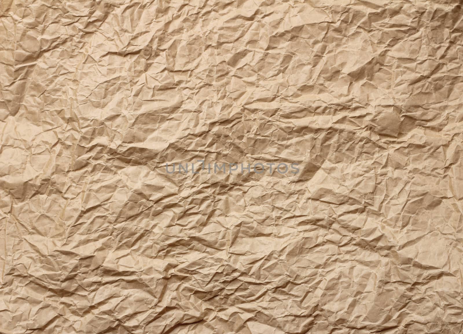 Old brown paper crumpled by anterovium