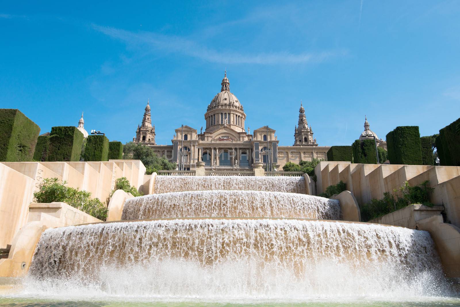 The Palau Nacional, situated in Montjuic (Barcelona)