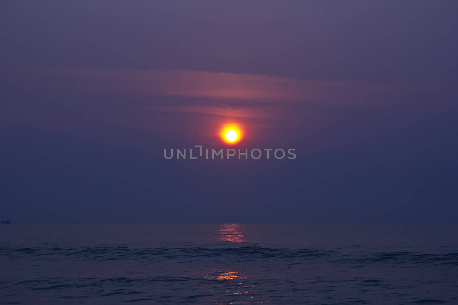 sun rise on the beach Cha um, Thailand