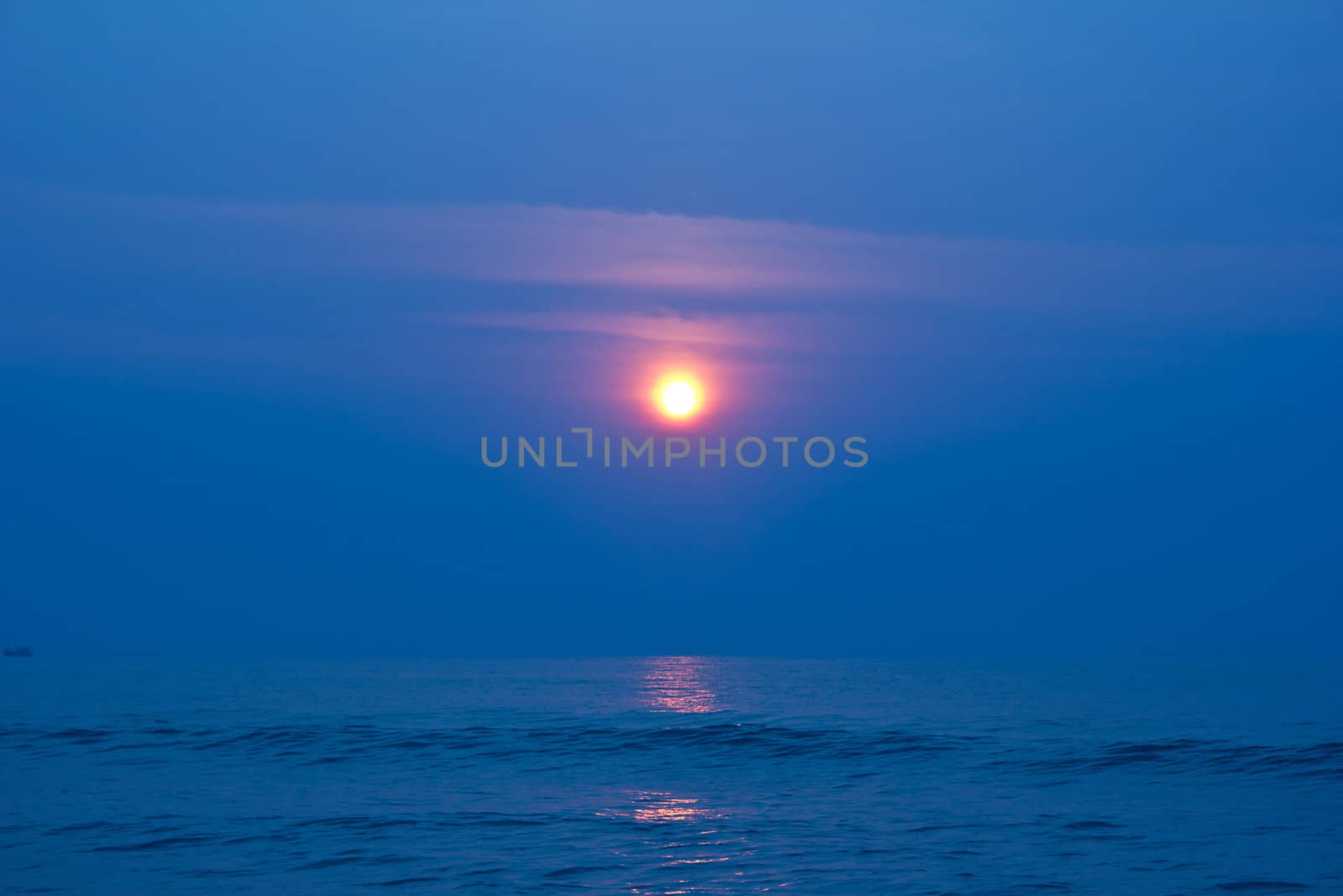 sun rise on the beach Cha um, Thailand