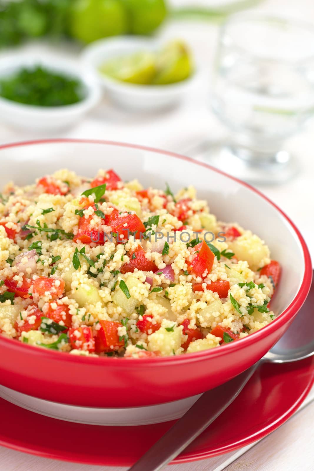 Fresh Homemade Tabbouleh, an Arabian Salad with Couscous by ildi