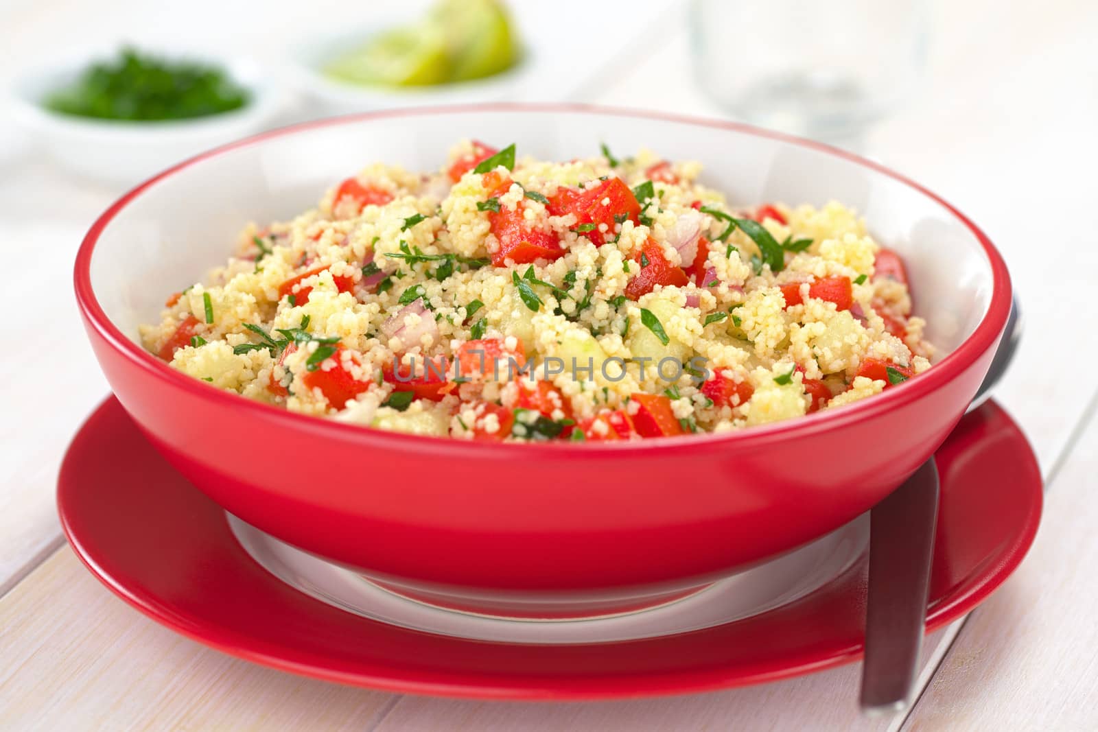 Fresh Homemade Tabbouleh, an Arabian Salad with Couscous by ildi