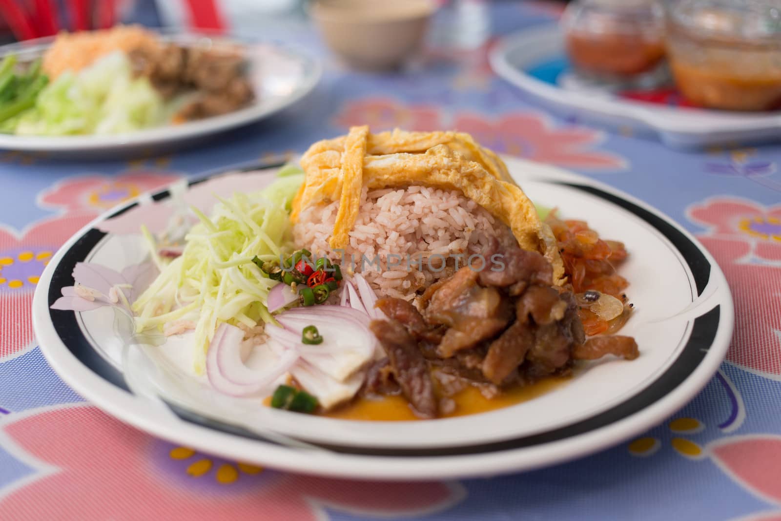 Rice Mixed with Shrimp paste by ngarare