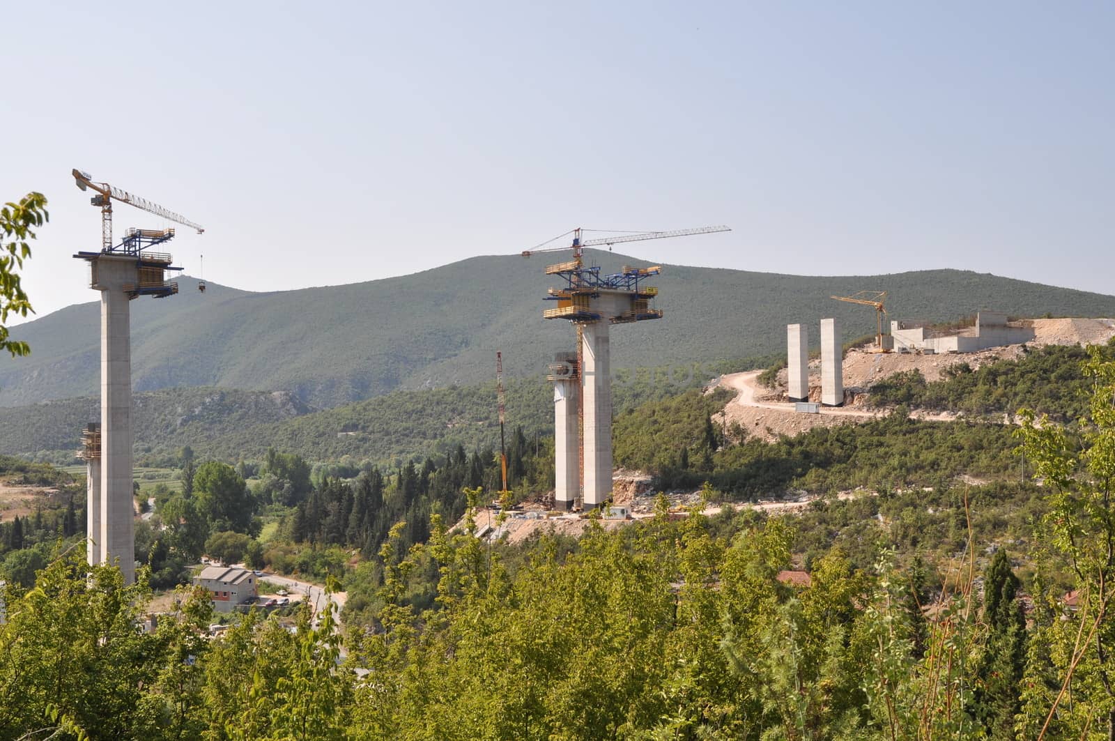 Pillars of a highway construction by anderm