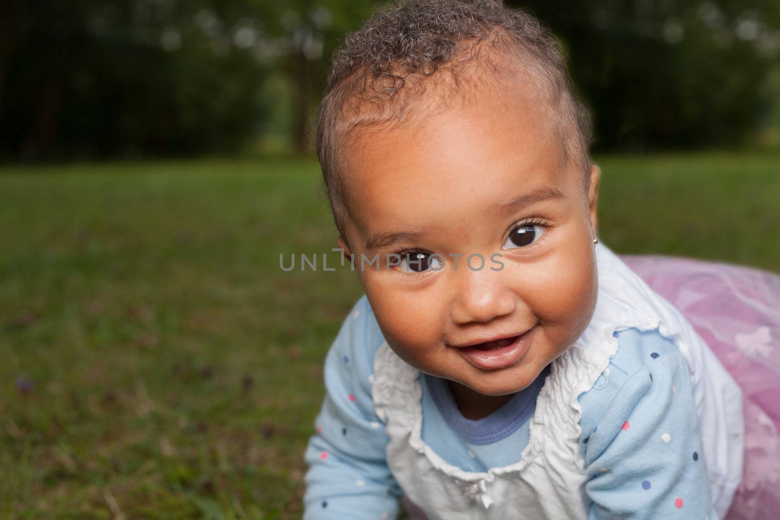 Close up of a little african girl by DNFStyle