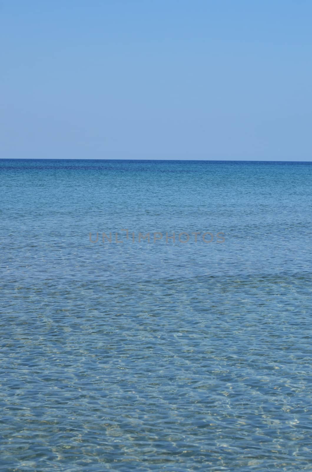 Blue sea with waves and clear blue sky by MalyDesigner