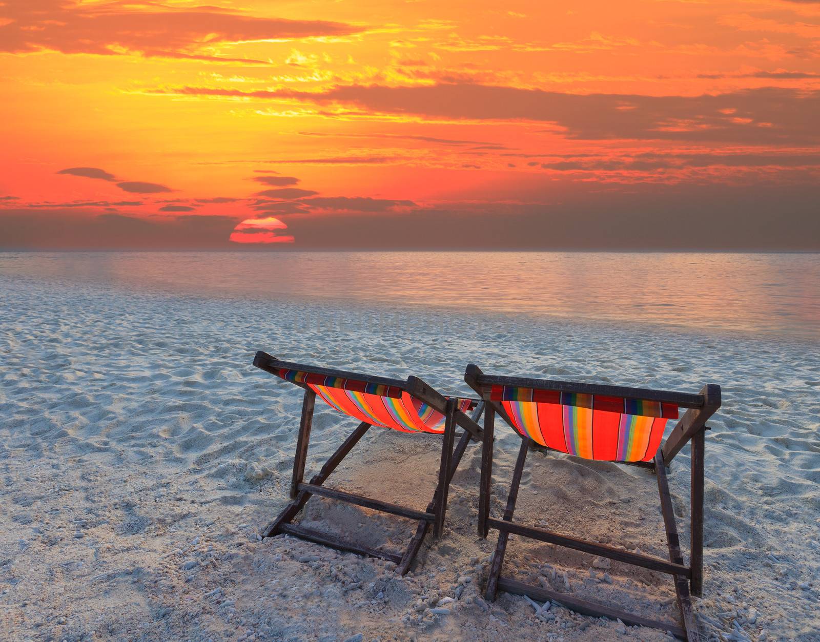chairs beach at sea side
