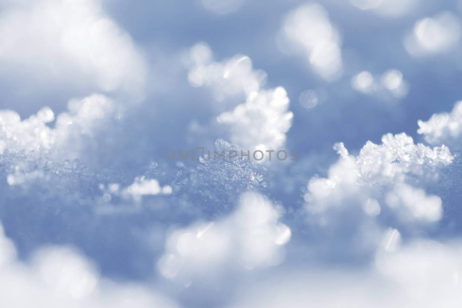 Background texture of snow in closeup.