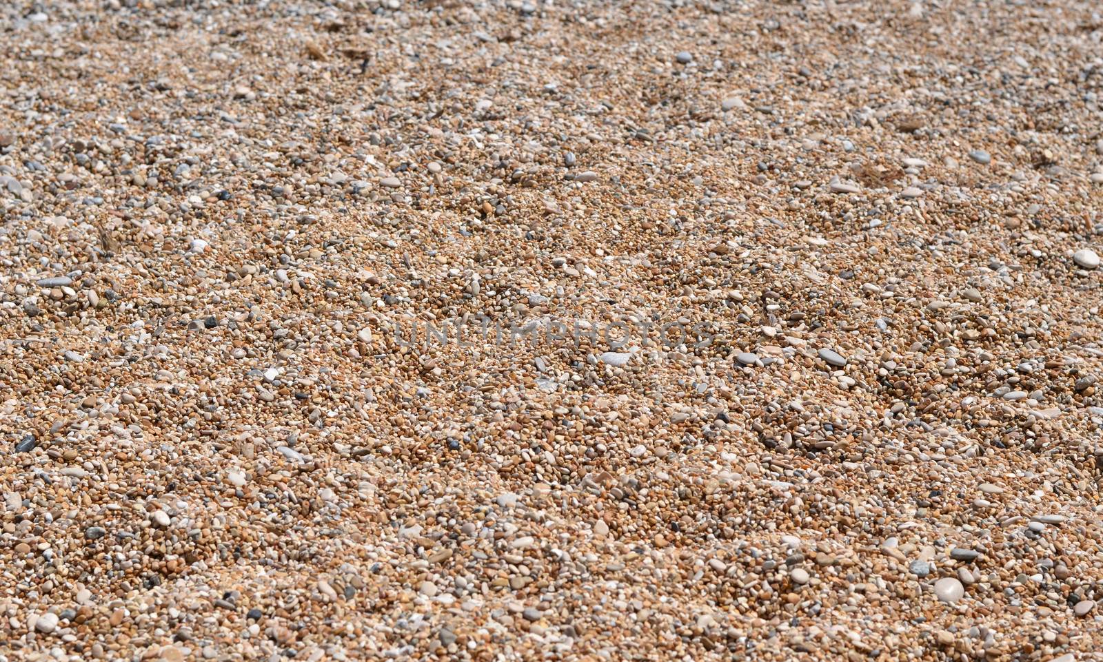 Pebble background on the beach