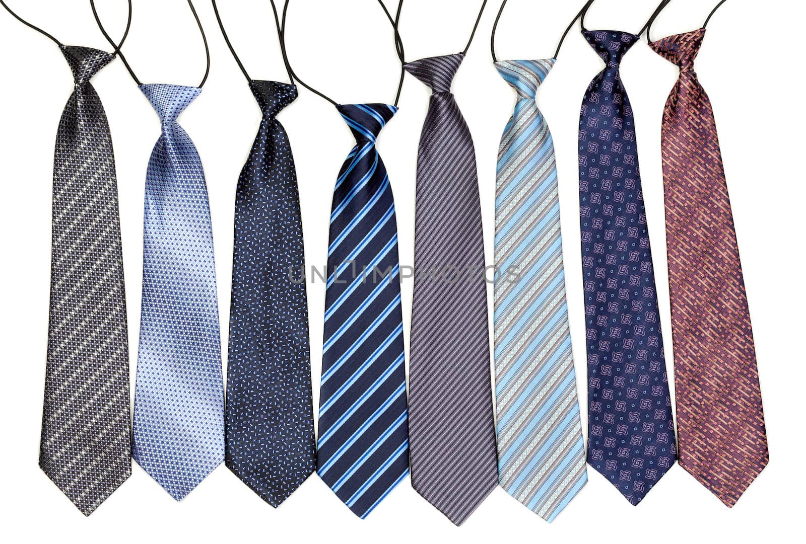 Eight tie an elastic band isolated on white background