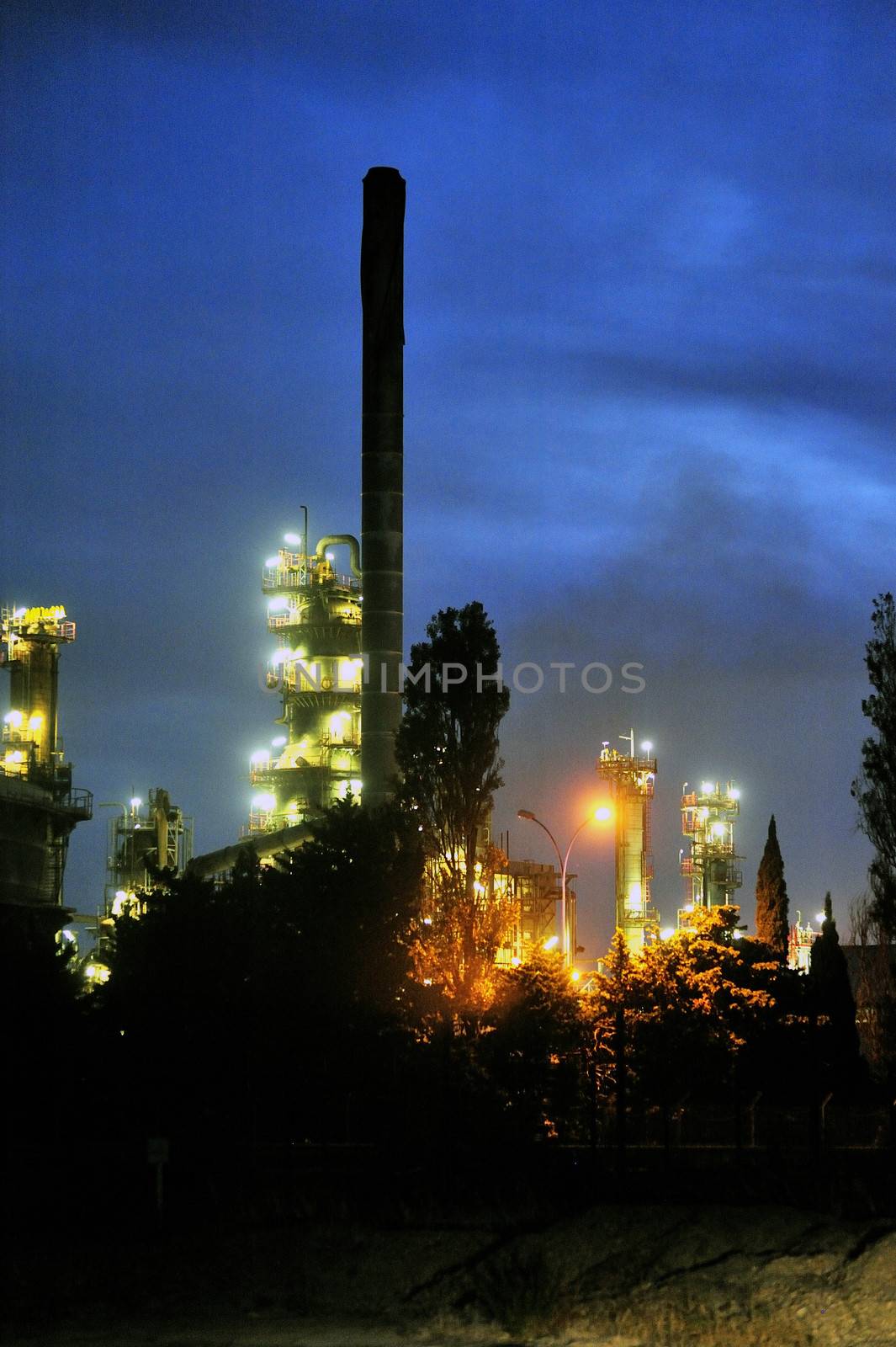 oil refinery by gillespaire