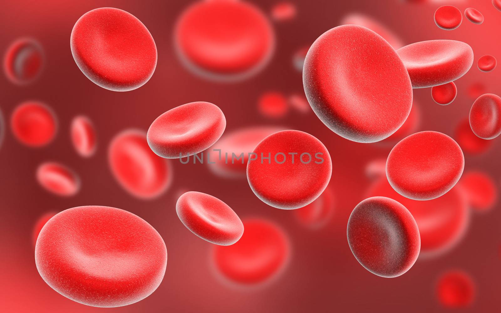 digital illustration of streaming blood cells