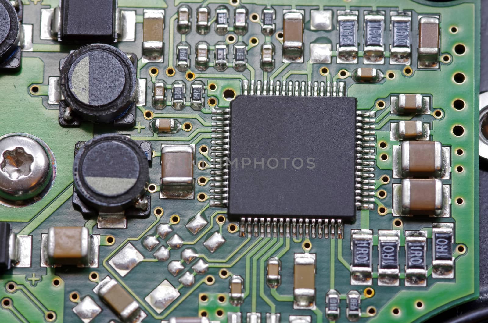 Close up image of a electronic board
