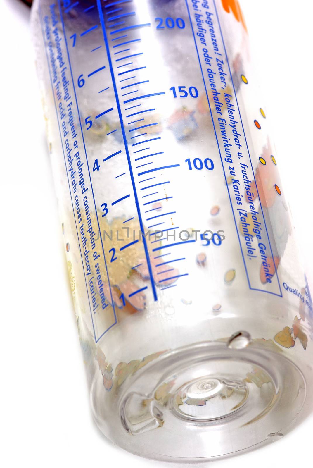 Scale graduated feeder for milk