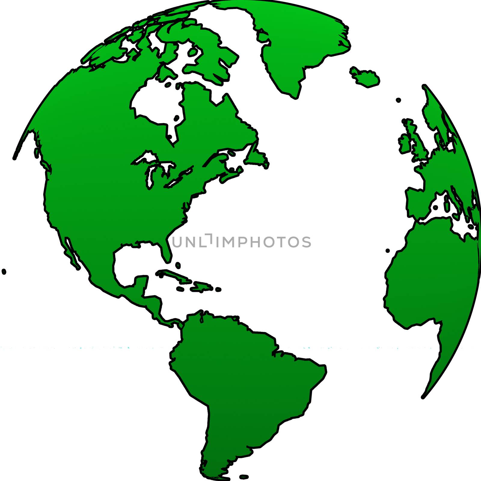 World globe illustration on a white background