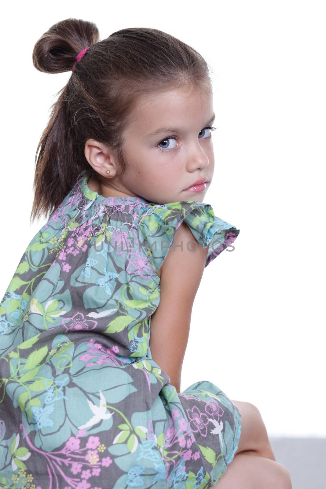 Closeup portrait of pretty little girl