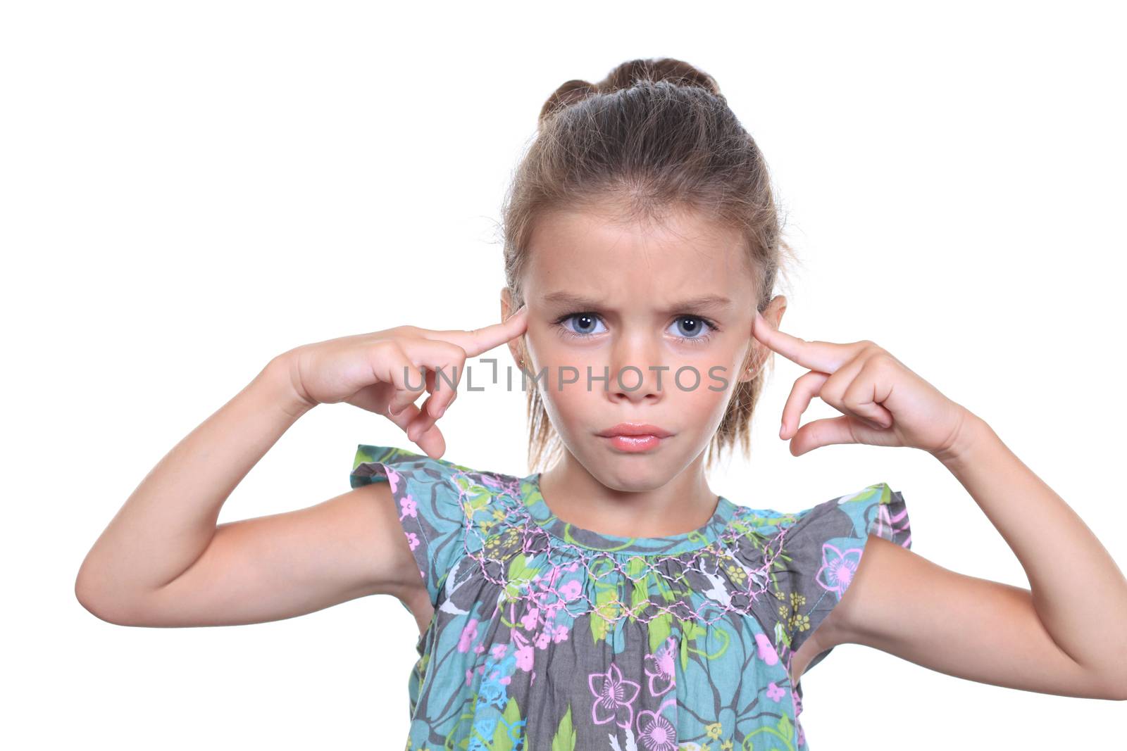 Closeup portrait of pretty little girl