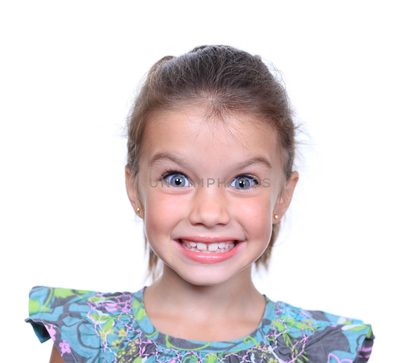 Closeup portrait of pretty little girl