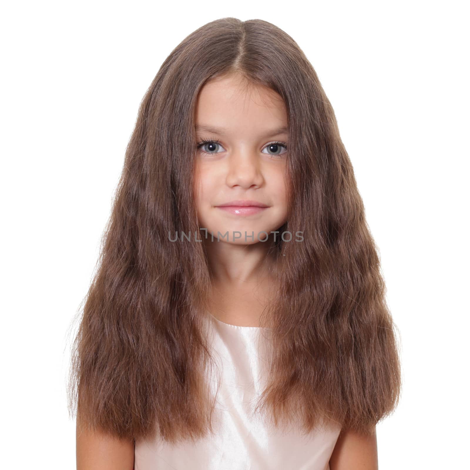 Closeup portrait of pretty little girl