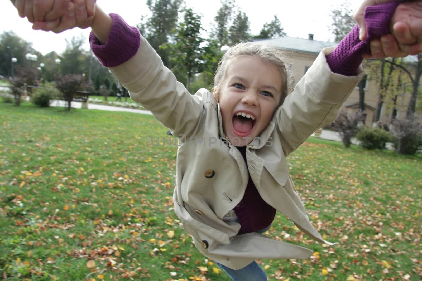 little girl in the autumn park by andersonrise