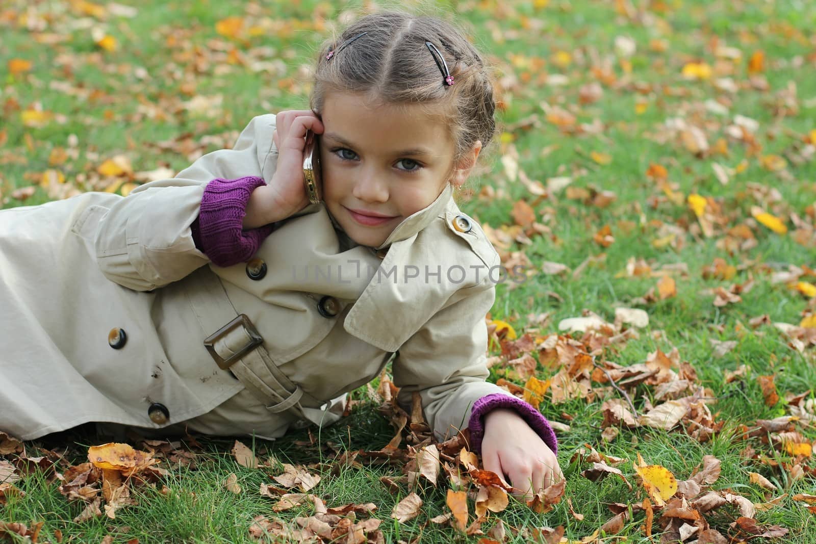 beautiful girl talking on cell phone