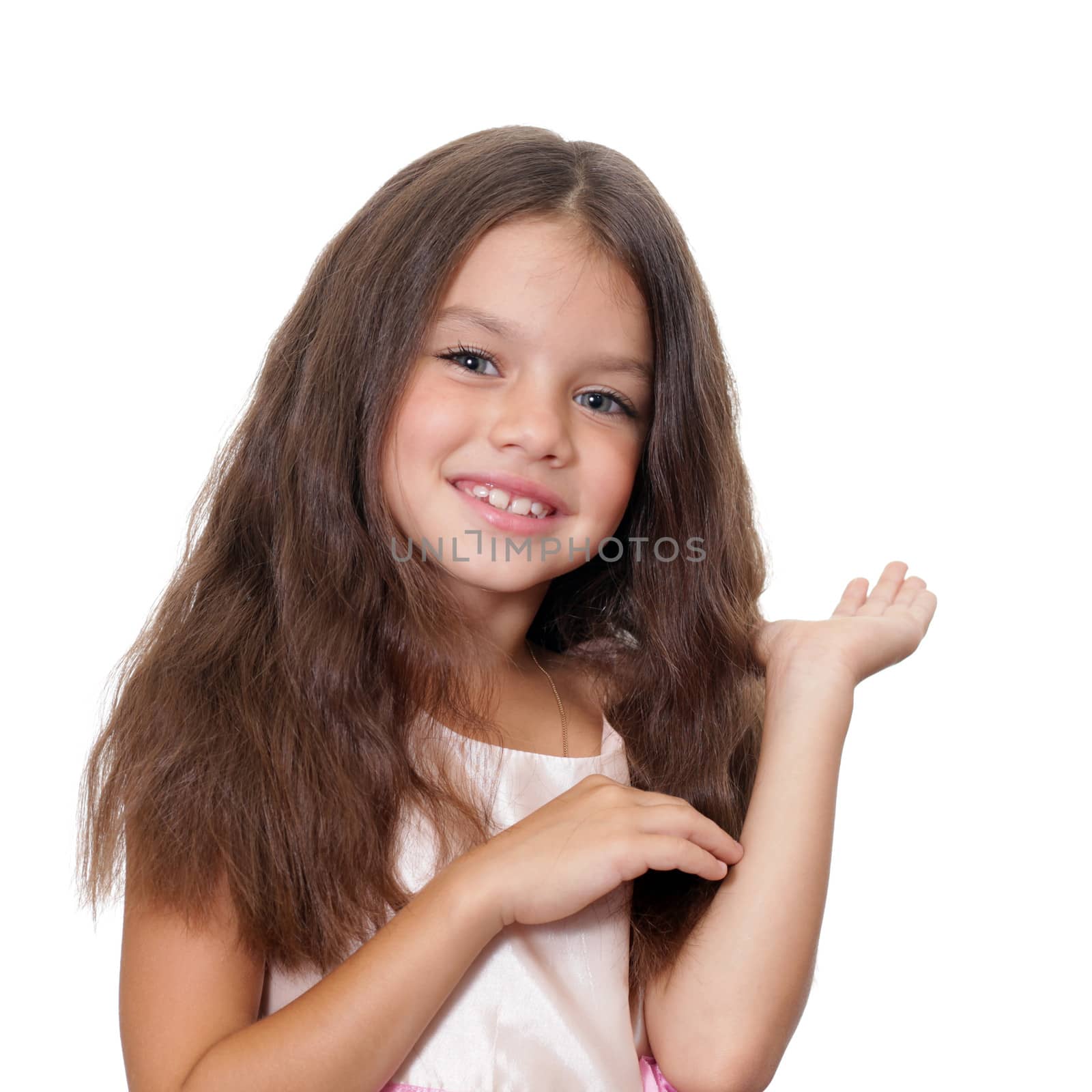 Closeup portrait of pretty little girl by andersonrise