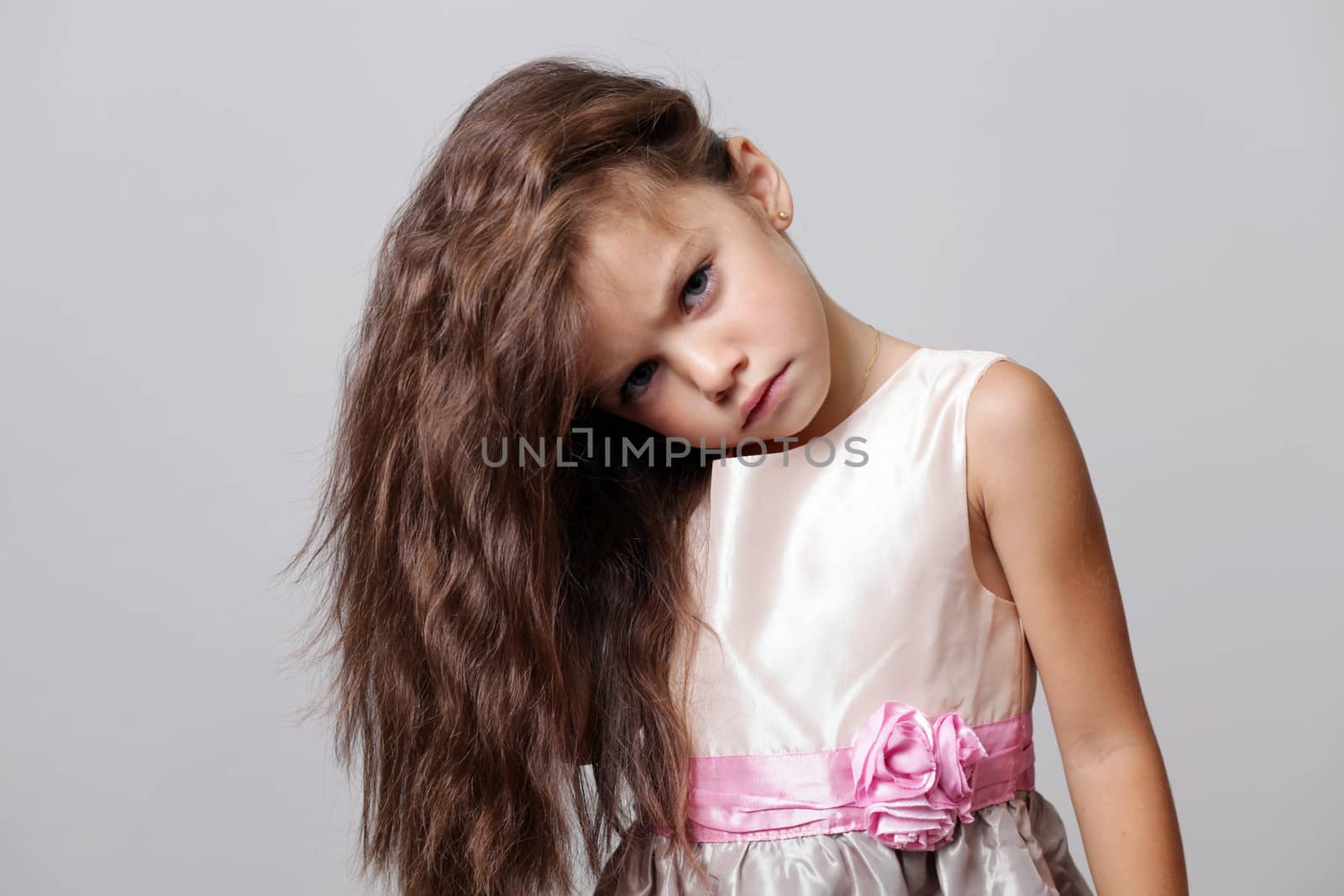 Closeup portrait of pretty little girl