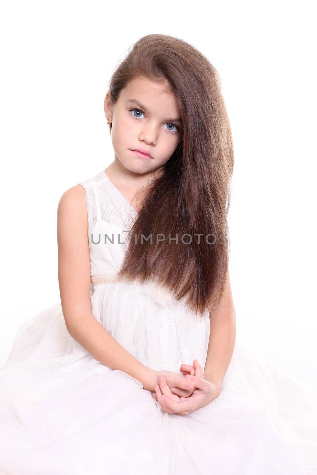 Closeup portrait of pretty little girl