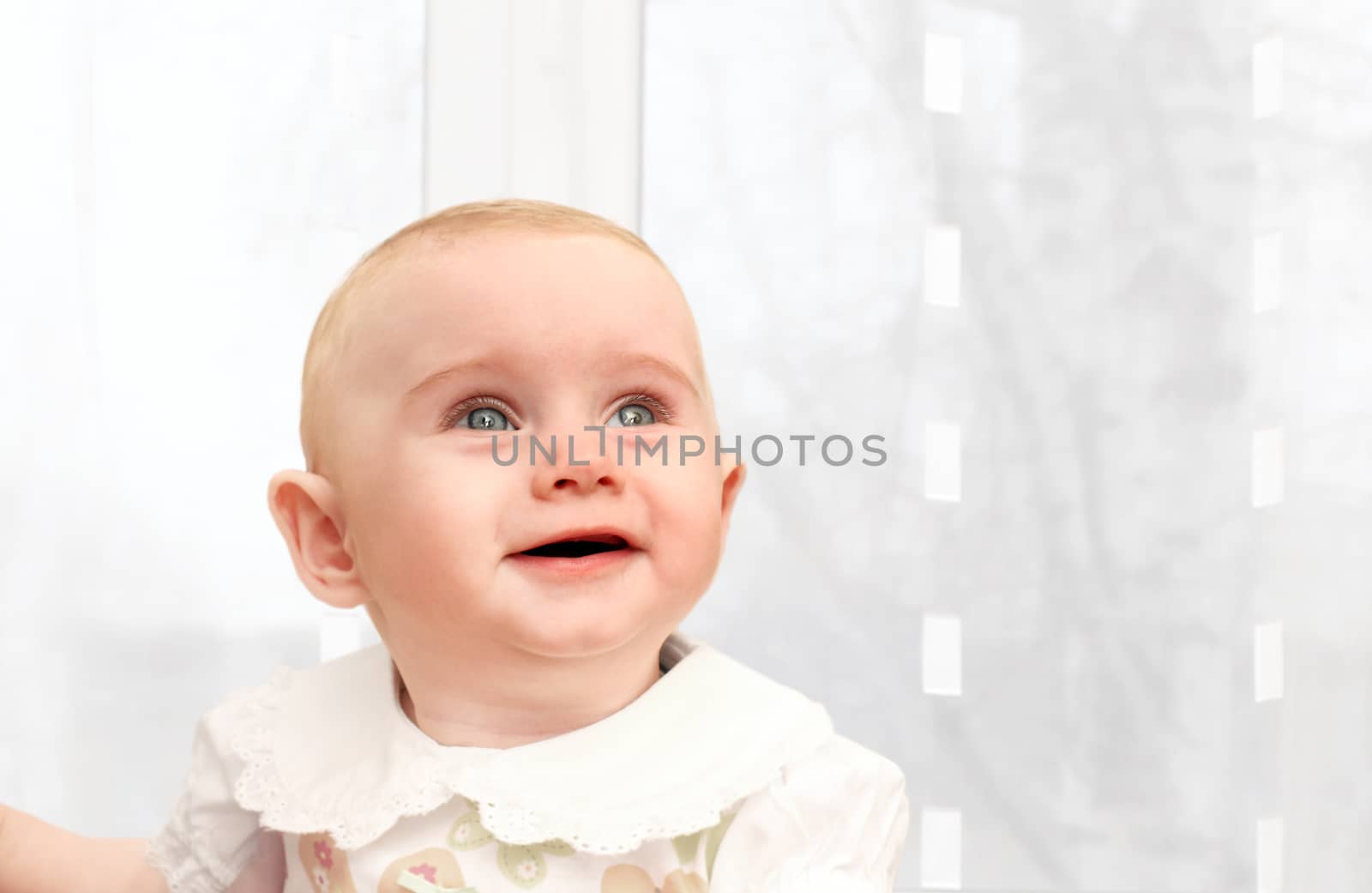 Happy Little Baby Portrait at the Home