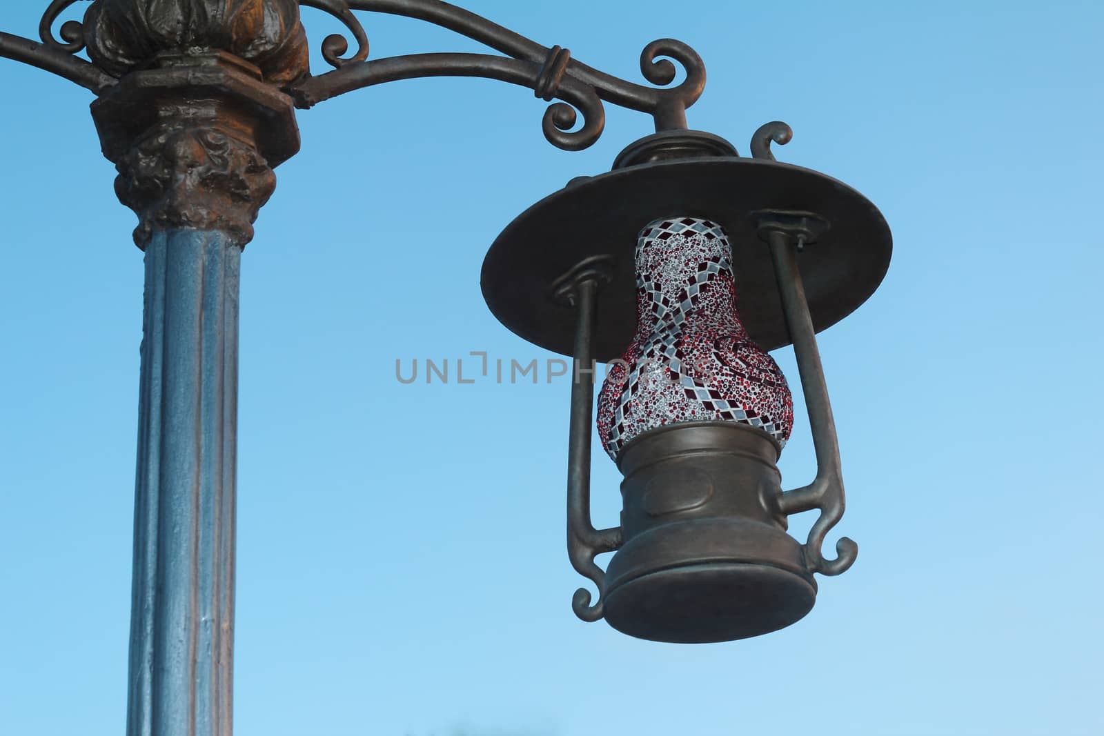 Lantern on the street its original form as an antique lamp. by georgina198